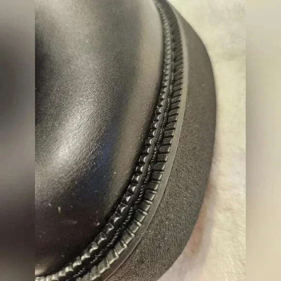 A New Day All Black Slip on leather Mid rise boots - Picture 6 of 9